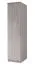 Kleiderschrank / Drehtürenschrank 50 cm breit | Kopaonik 01 | Sonoma Eiche | 1-türig | 5 Fächer | 207 x 50 x 59 cm | silberner Metallgriff, schmal