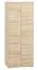 Drehtürenschrank / Kleiderschrank Mochis 02, Farbe: Sonoma Eiche hell inklusive 3 Farbeinsätzen - Abmessungen: 200 x 80 x 50 cm (H x B x T), mit 2 Türen und 2 Fächern