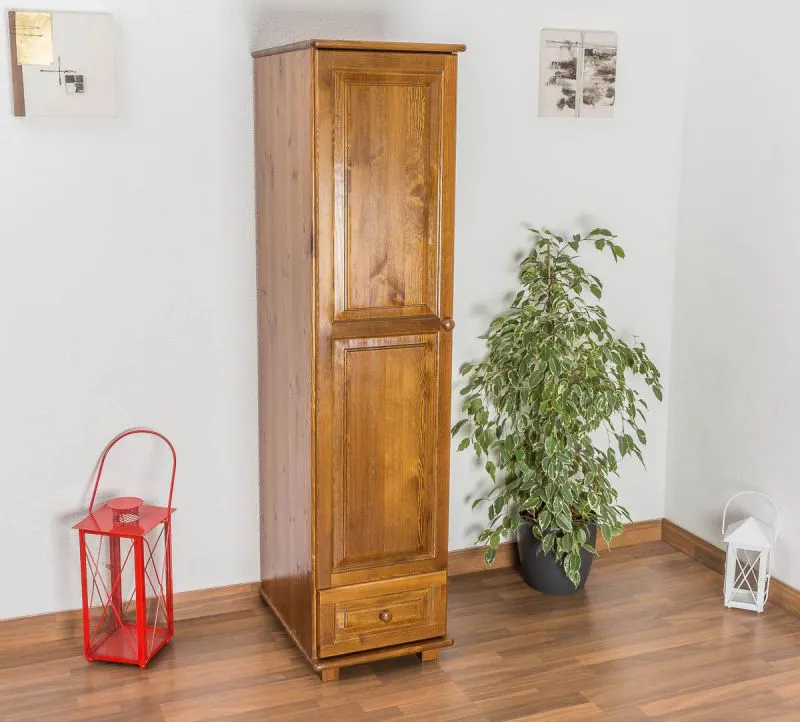 Garderobenschrank Landhaus, Farbe: Eiche 190x47x60 cm Abbildung
