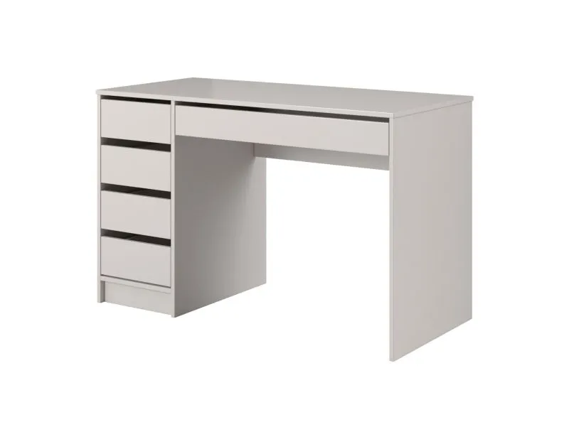 Eleganter Schreibtisch Beja 01, in Kaschmir, 75 x 120 x 55 cm, mit 5 geräumigen Schubladen, ABS-Kanten, schlichter Schminktisch, spiegelverkehrte Montage möglich
