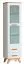 Vitrine Panduros 04, Farbe: Kiefer Weiß / Eiche Braun - Abmessungen: 185 x 45 x 40 cm (H x B x T)