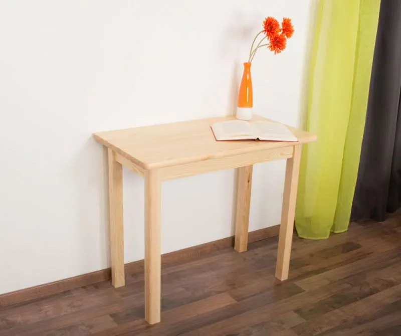 Holztisch Tisch 50x90 cm Kiefer massiv, Farbe: Natur Abbildung