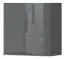 Hängeschrank Vaitele 25, Farbe: Anthrazit Hochglanz - 56 x 55 x 29 cm (H x B x T)