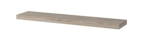 Hängeregal, Wandregal, Bücherregal - 120 cm breit, teilmassiv, Farbe: Natur / Weiß Abbildung