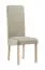 Stuhl mit modernen Design Born 14, Buchenholz Vollholz massiv, Farbe: Natürliche Eiche / Beige Polsterung - Abmessungen: 99 x 46 x 59 cm (H x B x T)