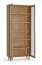 Vitrine | 2 Glastüren in Holz eingefasst | Farbe: Eiche | Soft-Close Funktion | 83 x 35 x 198 cm | integrierte Beleuchtung | 6 Fächer | 5 Einlegeböden