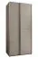 Kleiderschrank / Schiebetürenschrank | 2 Schiebetüren | 245,5 x 110 x 64 cm | 6 Fächer | 6 Einlegeböden | 2 Kleiderstangen | Farbe: Kaschmir | Soft-Close