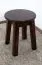 Hocker Kiefer massiv Vollholz Nussfarben 004 -  Abmessung: 45 x 35 cm (H x Ø)