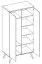 Drehtürenschrank / Kleiderschrank Naema 08, Farbe: Grau / Eiche - Abmessungen: 208 x 100 x 58 cm (H x B x T)