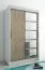 150 cm breiter Kleiderschrank mit 5 Fächern und 2 Türen | Farbe: Sonoma Eiche / Weiß Abbildung