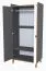 90 cm breiter Kleiderschrank mit 2 Türen | Farbe: Weiß Abbildung