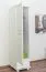 Massivholz-Schrank Kiefer, Farbe: Weiß 190x47x60 cm Abbildung