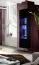 Moderne Wohnwand mit Kamin Hompland 120, Farbe: Schwarz - Abmessungen: 170 x 260 x 40 cm (H x B x T), mit blauer LED-Beleuchtung