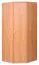 Drehtürenschrank / Eckkleiderschrank Sepatan 16, Farbe: Erle - Abmessungen: 204 x 85 x 85 cm (H x B x T)