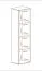 Glasvitrine hängend Raudberg 14, Farbe: Weiß - Abmessungen: 170 x 40 x 29 cm (H x B x T), mit LED-Beleuchtung