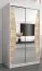 120 cm breiter Kleiderschrank mit 5 Fächern und 2 Türen | Farbe: Sonoma Eiche / Weiß Abbildung