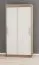120 cm breiter Kleiderschrank mit 5 Fächern und 2 Türen | Farbe: Sonoma Eiche / Weiß Abbildung