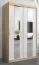 120 cm breiter Kleiderschrank mit 2 Türen | 5 Fächer | Farbe: Sonoma Eiche / Weiß Abbildung