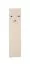 Schmale Garderobe mit Lamellen Design Petkula 17, Farbe: Beige hell, ABS-Kantenschutz, Haken: Schwarz, sehr stabil und robust, 3 Haken, für Vorraum