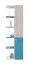 Jugendschrank, Farbe: Eiche / Weiß / Blau - Abmessungen: 190 x 60 x 40 cm (H x B x T) Abbildung