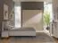 Schlafzimmer Komplett Set | 5-teilig | Farbe: Beige mit Holzstruktur | 4-türiger Kleiderschrank | 160 x 200 cm Doppelbett | 2 Nachtkommoden | eine Kommode
