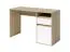 Einfacher Schreibtisch mit weißen Fronten Agia 02, Farbe: Eiche Sonoma / Weiß, eine Schublade, eine Tür, Maße: 74 x 120 x 50 cm, für Büro