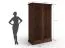 Kleiderschrank / Drehtürenschrank | aus massiv finnische Kiefer | natürliche Maserung | Farbe: Tabacco | klassisch und modern | Maße: 212,5 x 129 x 63 cm