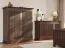 Kleiderschrank | aus massiv finnische Kiefer | Farbe: Tabacco | Griffe: Altsilber | Maße: 147 x 129 x 54 cm | zwei Türen | robust | natürliche Maserung