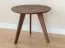 Runder Couchtisch Erdre 03, mit 50 cm Durchmesser, Farbe: Tabacco, geölt, Tischplatte: 2 cm, Maße: 50 x 50 x 41,5 cm, drei Standbeine, für Wohnzimmer