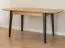 Ausziehbarer Esstisch Erdre 12, Massivholz Eiche, Farbe: Eiche / Schwarz, ausziehbar von 120 cm bis 165 cm, geölt, Maße: 80 x 120 cm, rechteckig