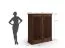 Kleiderschrank | aus massiv finnische Kiefer | Farbe: Tabacco | Griffe: Altsilber | Maße: 147 x 129 x 54 cm | zwei Türen | robust | natürliche Maserung