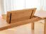 Ausziehbarer Eichentisch Barse 01, aus massiven Eichenholz, vier Standbeine, ausziehbar bis 290 cm, geölte Oberfläche, Maße: 75 x 200 x 100 cm, stabil und robust