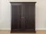 Kleiderschrank | aus massiv finnische Kiefer | Farbe: Tabacco | Griffe: Altsilber | Maße: 147 x 129 x 54 cm | zwei Türen | robust | natürliche Maserung