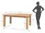 Stabiler Esstisch Barse 03, ausziehbar bis 250 cm, natürliche Maserung, Tischplatte 4 cm dick, ausziehbar bis 250 cm, Maße: 75 x 160 x 90 cm, geölt