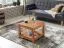Quadratischer Couchtisch aus Akazie Massivholz, Farbe: Akazie - Abmessungen: 45 x 60 x 60 cm (H x B x T), mit schöner natürlicher Holzmaserung