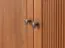 Drehtürenschrank / Kleiderschrank | aus massiv finnische Kiefer | Farbe: Eiche | langlebig | Maße: 212,5 x 188,5 x 63 cm | natürliche Maserung