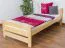 Kinderbett / Jugendbett Kiefer massiv Vollholz natur 84, inkl. Lattenrost - Abmessung 90 x 200 cm