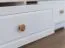 TV-Unterschrank Bresle 07, Kiefer massiv, Farbe: Weiß / Natur - Abmessungen: 58 x 155 x 48 cm (H x B x T)