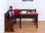 Eckbank Kiefer massiv Vollholz Walnussfarben Junco 243 - Abmessungen: 84 x 140 x 182 cm (H x B x L)