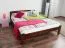 Jugendbett Kiefer Vollholz massiv Nussfarben A5, inkl. Lattenrost - Abmessung 160 x 200 cm (B x L)