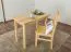 Holztisch Tisch 50x100 cm Kiefer massiv, Farbe: Natur