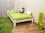Einzelbett / Gästebett Kiefer Vollholz massiv weiß lackiert A8, inkl. Lattenrost - Abmessungen: 120 x 200 cm