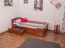 Kinderbett / Jugendbett "Easy Premium Line" K1/2n inkl. 2 Schubladen und 2 Abdeckblenden, 90 x 200 cm Buche Vollholz massiv Kirschfarben