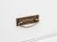 Drehtürenschrank / Kleiderschrank Jabron 03, Kiefer massiv Vollholz, Farbe: Weiß / Kiefer - 218 x 132 x 62 cm (H x B x T)