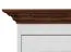 Kommode Gyronde 02, Kiefer massiv Vollholz, Farbe: Weiß / Walnuss - 85 x 130 x 45 cm (H x B x T)