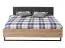 Modernes Schlafzimmer Komplett - Set B Crina, 6-teilig, ein Kleiderschrank, ein Doppelbett, zwei Nachtkommoden, eine Kommode und ein Spiegel, ABS-Kantenschutz