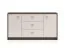 Sideboard / Kommode Mackenzie 04 | Maße: 160 x 40 x 85 cm | 3 Schubladen | 2 Türen | Farbe: Eiche Dunin / Kaschmir Hochglanz | Griffe: Metall | Soft-Close 