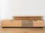 TV-Unterschrank, Hängeschrank Rania 09 aus geöltem Massivholz in Eiche / Schwarz, 52 x 200 x 39 cm, inkl. LED-Beleuchtung, Soft Close System
