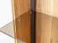 Vitrine Sienne 03 mit 2 Türen, 9 Einlegeböden, 11 Fächer, 205 x 84,5 x 37 cm, in Wildeiche gebürstet und geölt, Massivholz, inklusive LED-Beleuchtung
