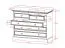 Kommode Gyronde 05, Kiefer massiv Vollholz, Farbe: Weiß / Walnuss - 88 x 112 x 45 cm (H x B x T)
